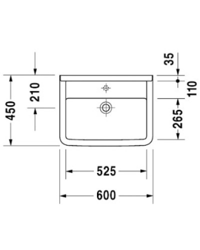 Раковина 60х45 см Duravit Starck 3 0307600000