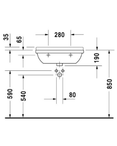 Раковина 60х45 см Duravit Starck 3 0307600000