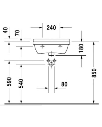 Раковина 50х36 см Duravit Starck 3 0307500000