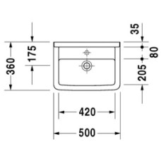 Раковина 50х36 см Duravit Starck 3 0307500000
