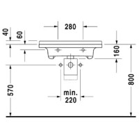 Раковина 70х54,5 см Duravit Starck 3 0312700000