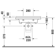 Раковина 70х54,5 см Duravit Starck 3 0312700000