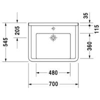 Раковина 70х54,5 см Duravit Starck 3 0312700000