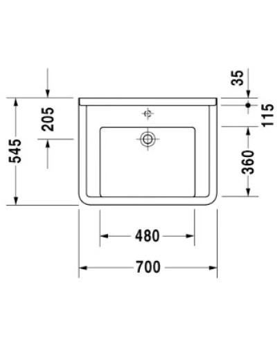 Раковина 70х54,5 см Duravit Starck 3 0312700000