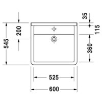 Раковина 60х54,5 см Duravit Starck 3 0312600000