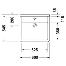 Раковина 60х54,5 см Duravit Starck 3 0312600000