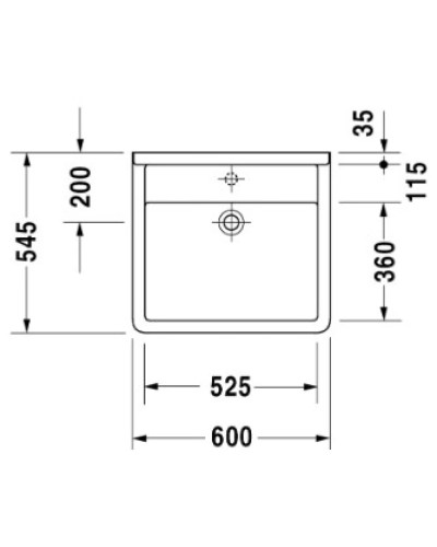 Раковина 60х54,5 см Duravit Starck 3 0312600000