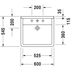 Раковина 60х54,5 см Duravit Starck 3 0309600000