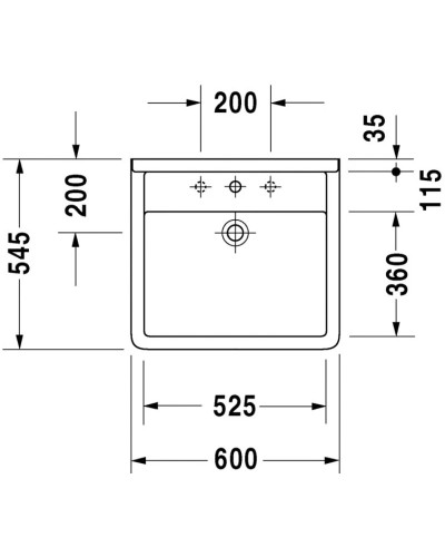Раковина 60х54,5 см Duravit Starck 3 0309600000