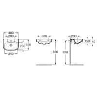 Раковина 40х32 см Roca Debba 325998000