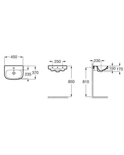 Раковина 45х37 см Roca Debba 325997000