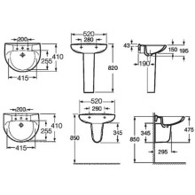 Раковина 52х41 см Roca Victoria 327395000