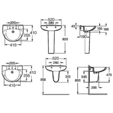 Раковина 52х41 см Roca Victoria 327395000