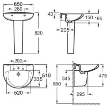 Раковина 65х51 см Roca Victoria 327391000