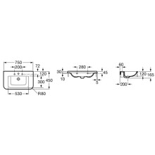 Раковина 75х45 см Roca Cala 327424000