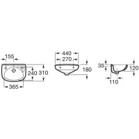 Раковина 44х31 см Roca Irbis 320841001