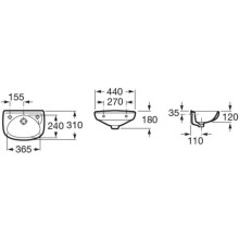 Раковина 44х31 см Roca Irbis 320841001