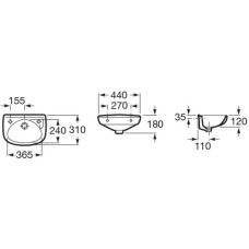 Раковина 44х31 см Roca Irbis 320841001