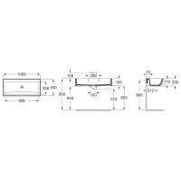 Раковина 100х45 см Roca Access 368PB8000