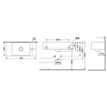 Раковина 50х23 см Toto MH LW1235B#XW