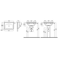 Раковина 55х40 см Hatria Erika Pro YXBI01