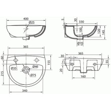 Раковина 40х33 см Kolo Freja L72340000