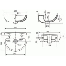 Раковина 40х33 см Kolo Freja L72340000