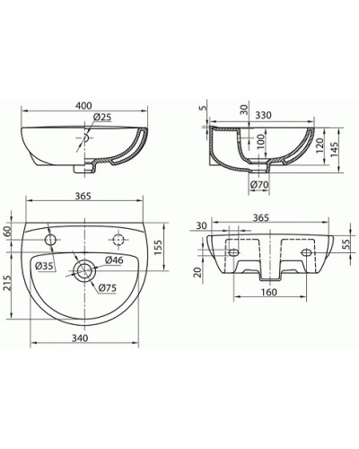 Раковина 40х33 см Kolo Freja L72340000