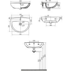 Раковина 60х47 см Kolo Freja L71160000