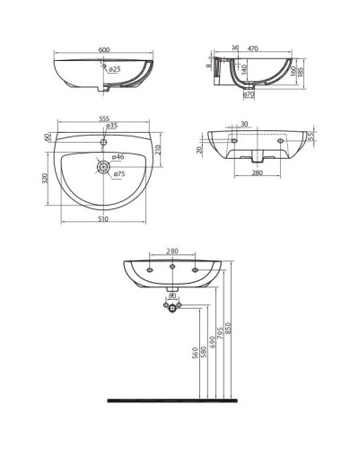Раковина 60х47 см Kolo Freja L71160000
