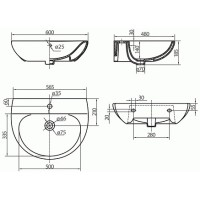 Раковина 60х48 см Kolo Runa L81160000