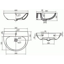 Раковина 60х48 см Kolo Runa L81160000