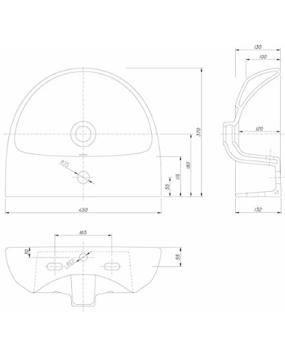 Раковина 45х37 см Kolo Nova Pro M32145000