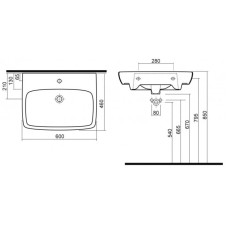 Раковина 60х46 см Kolo Nova Pro M31161000