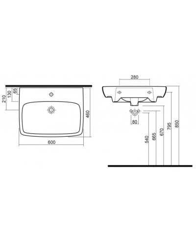 Раковина 60х46 см Kolo Nova Pro M31161000