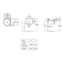 Раковина 46x47 см Roca Beyond 3270B1000