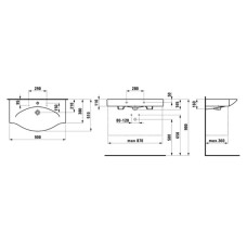 Раковина 90x51 см Laufen Palace 8.1170.2.000.104.R