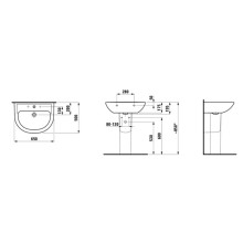 Раковина 65x50 см Laufen Pro B 8.1095.3.000.104.1