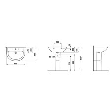 Раковина 65x50 см Laufen Pro B 8.1095.3.000.104.1