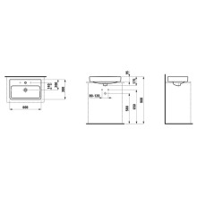 Раковина 60x38 см Laufen Pro S 8.1295.3.000.104.1
