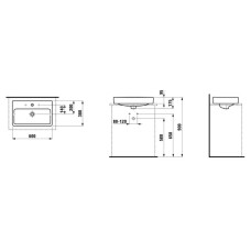 Раковина 60x38 см Laufen Pro S 8.1295.3.000.104.1