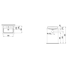 Раковина 55x38 см Laufen Pro S 8.1295.2.000.104.1