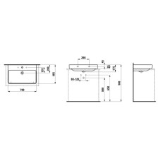 Раковина 70x46,5 см Laufen Pro S 8.1696.7.000.104.1