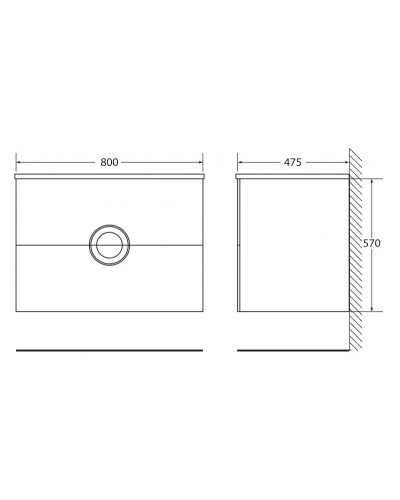 Раковина 80х47,5 см BelBagno Onda TRB-800-LVB