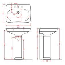 Раковина 68x49,5 см Artceram Civitas CIL001 01 00 bix1