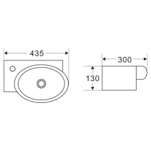Раковина 43,5х30 см BelBagno BB1059