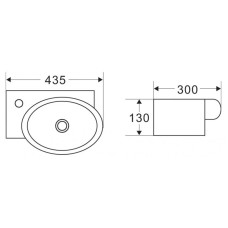 Раковина 43,5х30 см BelBagno BB1059