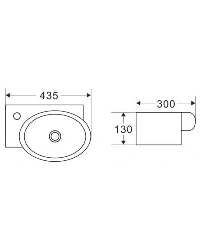 Раковина 43,5х30 см BelBagno BB1059