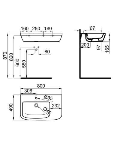 Раковина 80x49 см Noken NK Concept N396990877