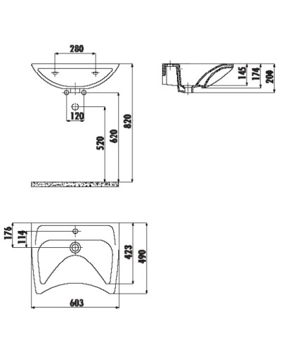 Раковина 60,3х49 см Creavit BD060-00CB00E-0000
